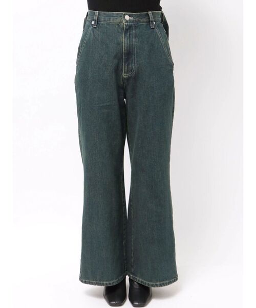 CALNAMUR(カルナムール)の「オーバーダイバックリボンデニムパンツ(デニムパンツ・レディース・ブラック/ブルー・X-SMALL/SMALL/MEDIUM)」の10枚目の写真