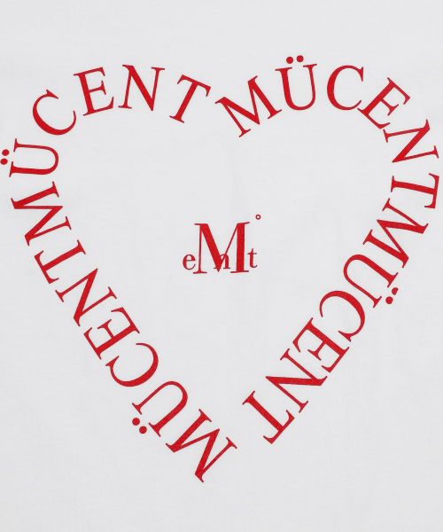 MUCENT（ムセント）の「ハートレタリング長袖Tシャツ（2カラー）（Tシャツ/カットソー・レディース・ホワイト/ブラック・FREE）」の4枚目の写真