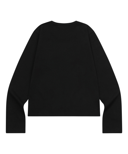 MUCENT（ムセント）の「ハートレタリング長袖Tシャツ（2カラー）（Tシャツ/カットソー・レディース・ホワイト/ブラック・FREE）」の7枚目の写真