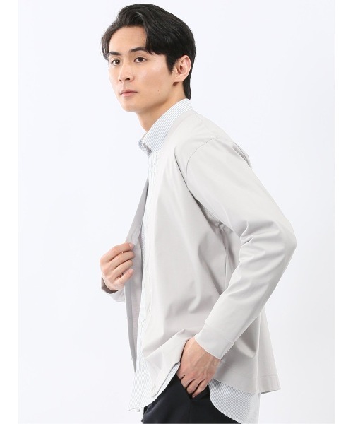 TAKA-Q（タカキュー）の「【ストレッチ 接触冷感 抗菌防臭 UVカット】タカキュー シルケットスムス Vネック カーディガン（カーディガン/ボレロ・メンズ・ブラック/ライトグレー・MEDIUM/LARGE/X-LARGE）」の14枚目の写真