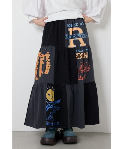 RODEO CROWNS WIDE BOWL（ロデオクラウンズワイドボウル）の「カスタムティアードスカート（スカート・レディース・ブラック系その他/ホワイト系その他・FREE）」の14枚目の写真