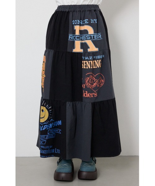 RODEO CROWNS WIDE BOWL（ロデオクラウンズワイドボウル）の「カスタムティアードスカート（スカート・レディース・ブラック系その他/ホワイト系その他・FREE）」の7枚目の写真