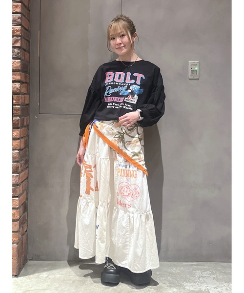 RODEO CROWNS WIDE BOWL(ロデオクラウンズワイドボウル)の「カスタムティアードスカート(スカート・レディース・ブラック系その他/ホワイト系その他・FREE)」の21枚目の写真