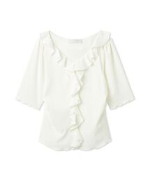 【洗える】ラッフルカットトップス