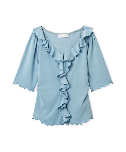 セルフォード 半袖カットソー サイズ38 M - CELFORD（セルフォード） tシャツ 「洗える」ショルダーフリル