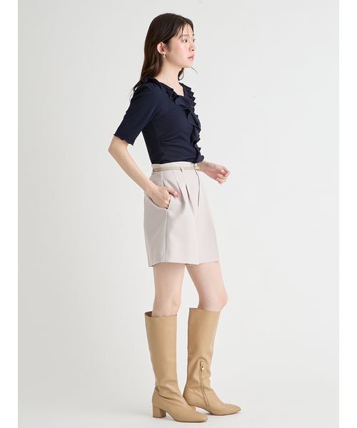 CELFORD(セルフォード)の「【洗える】ラッフルカットトップス(Tシャツ/カットソー・レディース・オフホワイト/サックスブルー/ネイビー・38/36)」の6枚目の写真