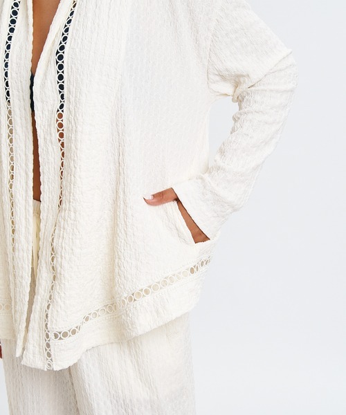 BILLABONG（ビラボン）の「BILLABONG/ビラボン カーディガン UVカット 吸水速乾 塩素対応 BG013862 UT（カーディガン/ボレロ・レディース・ブラック/ホワイト・M）」の5枚目の写真