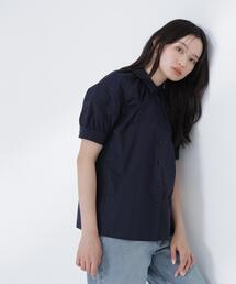 パフスリーブ」に該当するシャツ/ブラウス（ブルー・ネイビー/青色系