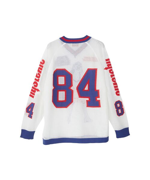 HYSTERIC GLAMOUR（ヒステリックグラマー）の「HYSTERIC84ジャカードメッシュ プルオーバー（ニット/セーター・レディース・ブラック/ピンク/ホワイト・FREE）」の4枚目の写真