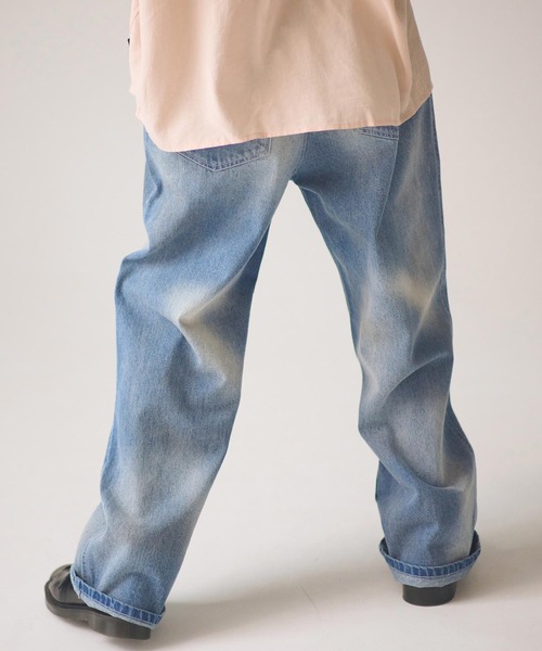 ADAM PATEK(アダムパテック)の「mp14762-aged finish denim pant デニムパンツ(AP2618036)(デニムパンツ・メンズ・ブラック/ブルー・3/2/1)」の4枚目の写真