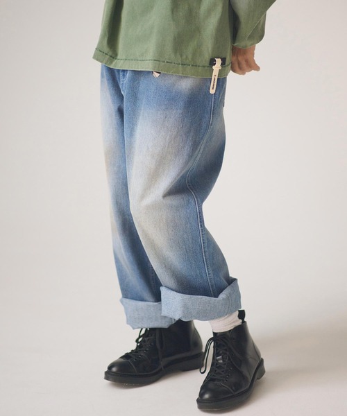 ADAM PATEK(アダムパテック)の「mp14762-aged finish denim pant デニムパンツ(AP2618036)(デニムパンツ・メンズ・ブラック/ブルー・3/2/1)」の5枚目の写真