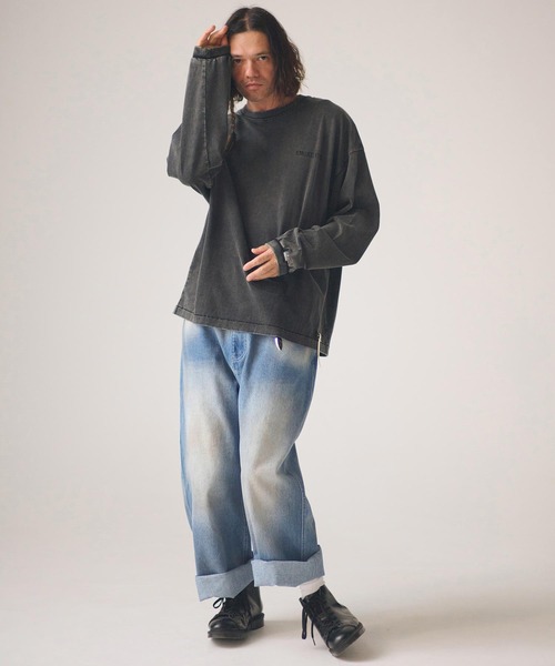 ADAM PATEK(アダムパテック)の「mp14762-aged finish denim pant デニムパンツ(AP2618036)(デニムパンツ・メンズ・ブラック/ブルー・3/2/1)」の7枚目の写真