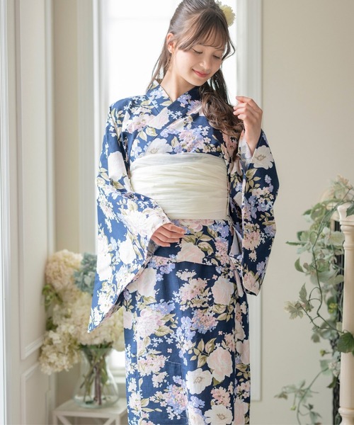 Catherine Cottage（キャサリンコテージ）の「2WAYセパレート浴衣セット（lady's）（浴衣・レディース・ブラック系3/ブルーパープル/ネイビー系1/ブラック/ライトブルー・FREE）」の17枚目の写真