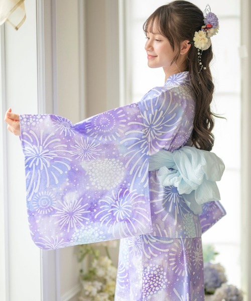 Catherine Cottage（キャサリンコテージ）の「2WAYセパレート浴衣セット（lady's）（浴衣・レディース・ブラック系3/ブルーパープル/ネイビー系1/ブラック/ライトブルー・FREE）」の20枚目の写真
