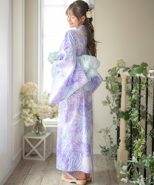 Catherine Cottage（キャサリンコテージ）の「2WAYセパレート浴衣セット（lady's）（浴衣・レディース・ブラック系3/ブルーパープル/ネイビー系1/ブラック/ライトブルー・FREE）」の21枚目の写真