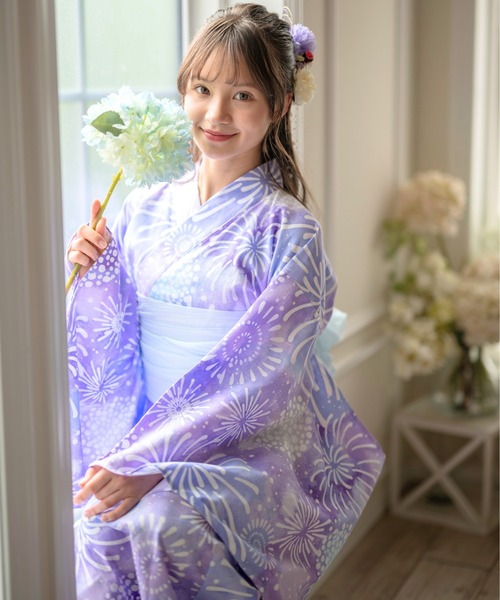 Catherine Cottage（キャサリンコテージ）の「2WAYセパレート浴衣セット（lady's）（浴衣・レディース・ブラック系3/ブルーパープル/ネイビー系1/ブラック/ライトブルー・FREE）」の19枚目の写真