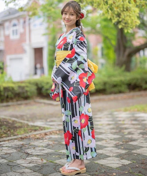 Catherine Cottage（キャサリンコテージ）の「2WAYセパレート浴衣セット（lady's）（浴衣・レディース・ブラック系3/ブルーパープル/ネイビー系1/ブラック/ライトブルー・FREE）」の15枚目の写真