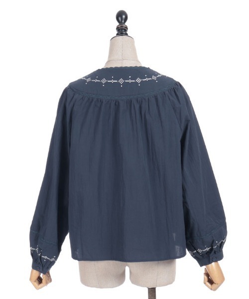 axes femme（アクシーズファム）の「コットンブラウス（シャツ/ブラウス・レディース・ネイビー/ホワイト・FREE）」の11枚目の写真