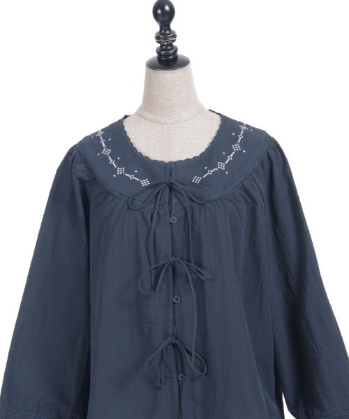 axes femme（アクシーズファム）の「コットンブラウス（シャツ/ブラウス・レディース・ネイビー/ホワイト・FREE）」の12枚目の写真