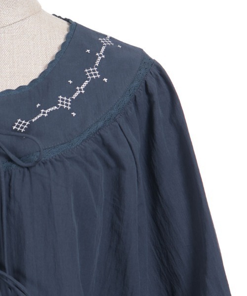 axes femme（アクシーズファム）の「コットンブラウス（シャツ/ブラウス・レディース・ネイビー/ホワイト・FREE）」の15枚目の写真