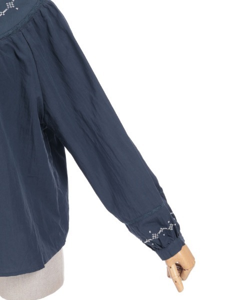 axes femme（アクシーズファム）の「コットンブラウス（シャツ/ブラウス・レディース・ネイビー/ホワイト・FREE）」の18枚目の写真