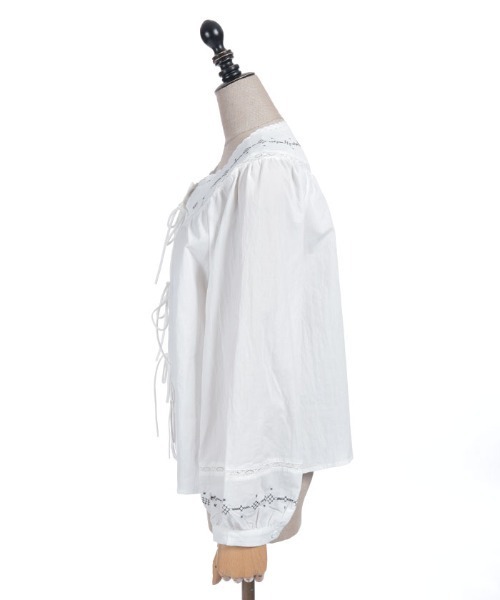 axes femme（アクシーズファム）の「コットンブラウス（シャツ/ブラウス・レディース・ネイビー/ホワイト・FREE）」の20枚目の写真