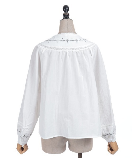 axes femme（アクシーズファム）の「コットンブラウス（シャツ/ブラウス・レディース・ネイビー/ホワイト・FREE）」の21枚目の写真