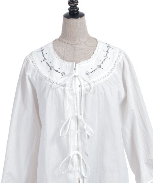 axes femme（アクシーズファム）の「コットンブラウス（シャツ/ブラウス・レディース・ネイビー/ホワイト・FREE）」の22枚目の写真