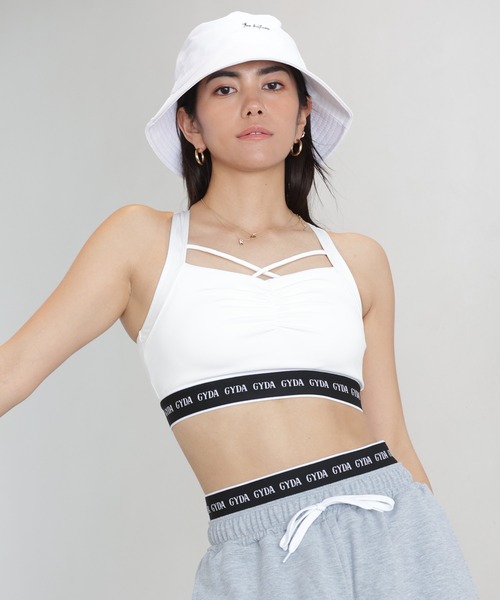 GYDA(ジェイダ)の「【ムラサキスポーツ限定】GYDA/ジェイダ ブラトップ 水陸両用 アンダーロゴゴム クロッシーブラトップ 414530(水着・レディース・ホワイト/ブラック/ブルー/カーキ・M/S/L)」の2枚目の写真
