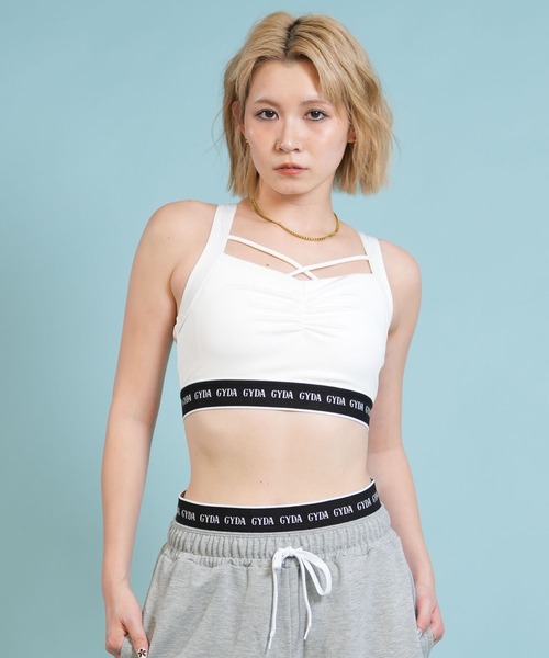 GYDA(ジェイダ)の「【ムラサキスポーツ限定】GYDA/ジェイダ ブラトップ 水陸両用 アンダーロゴゴム クロッシーブラトップ 414530(水着・レディース・ホワイト/ブラック/ブルー/カーキ・M/S/L)」の6枚目の写真