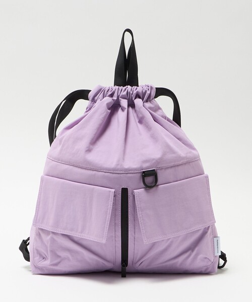 green label relaxing（グリーンレーベルリラクシング）の「ナップサック / リュック / キッズ はっ水（バックパック/リュック・キッズ・ライラック/ブラック/オレンジ・FREE）」の4枚目の写真