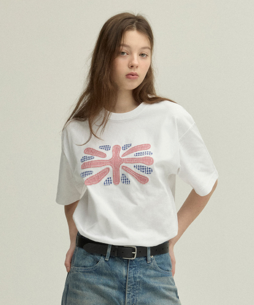 URBANDTYPE(アーバンディタイプ)の「ユニオンジャックアップリケTシャツ_ホワイト(Tシャツ/カットソー・レディース・その他・SMALL/MEDIUM/LARGE/X-LARGE)」の6枚目の写真