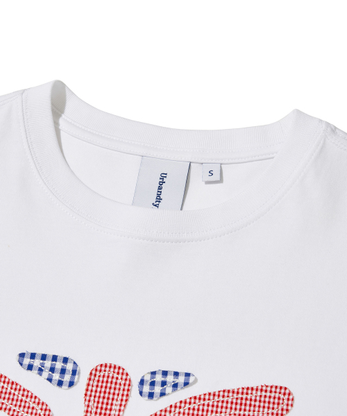 URBANDTYPE(アーバンディタイプ)の「ユニオンジャックアップリケTシャツ_ホワイト(Tシャツ/カットソー・レディース・その他・SMALL/MEDIUM/LARGE/X-LARGE)」の2枚目の写真
