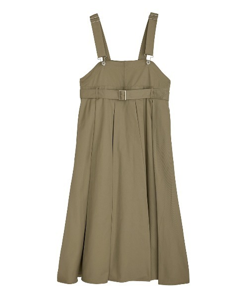 Dickies（ディッキーズ）の「Dickies × Ameri PLEATS DRESS（ワンピース・レディース・ベージュ/グレー・MEDIUM/SMALL）」の2枚目の写真