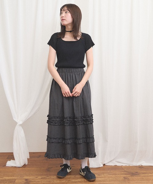 fig London(フィグロンドン)の「_deco skirt(スカート・レディース・ホワイト/ブラック/チェック・FREE)」の21枚目の写真