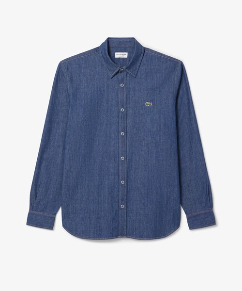 LACOSTE（ラコステ）の「ライトウェイトデニムシャツ（シャツ/ブラウス・メンズ・ライトブルー/インディゴブルー・39/38/41/40）」の18枚目の写真