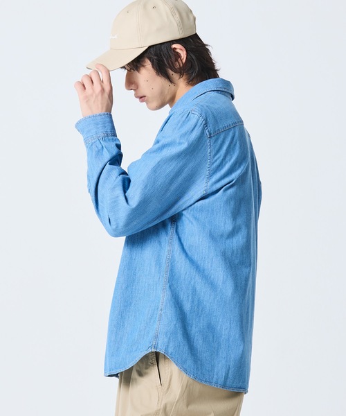 LACOSTE（ラコステ）の「ライトウェイトデニムシャツ（シャツ/ブラウス・メンズ・ライトブルー/インディゴブルー・39/38/41/40）」の7枚目の写真