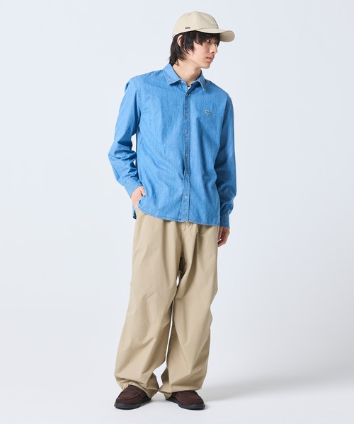 LACOSTE（ラコステ）の「ライトウェイトデニムシャツ（シャツ/ブラウス・メンズ・ライトブルー/インディゴブルー・39/38/41/40）」の9枚目の写真
