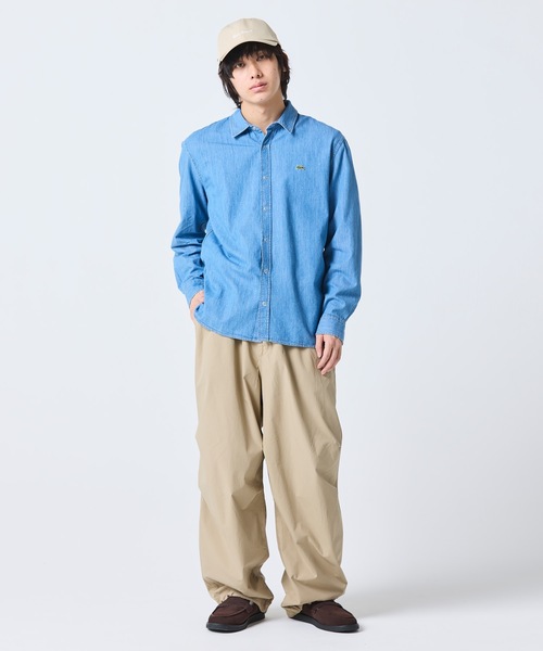 LACOSTE（ラコステ）の「ライトウェイトデニムシャツ（シャツ/ブラウス・メンズ・ライトブルー/インディゴブルー・39/38/41/40）」の11枚目の写真