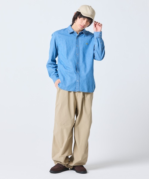 LACOSTE（ラコステ）の「ライトウェイトデニムシャツ（シャツ/ブラウス・メンズ・ライトブルー/インディゴブルー・39/38/41/40）」の13枚目の写真