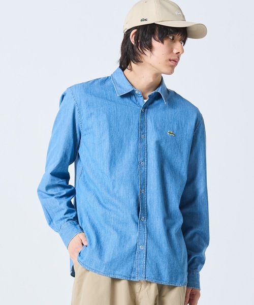LACOSTE（ラコステ）の「ライトウェイトデニムシャツ（シャツ/ブラウス・メンズ・ライトブルー/インディゴブルー・39/38/41/40）」の5枚目の写真