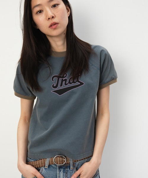 thisisneverthat（ディスイズネバーザット）の「Faded Raglan W Tee（Tシャツ/カットソー・メンズ・イエロー系その他/ネイビー・M/S）」の6枚目の写真