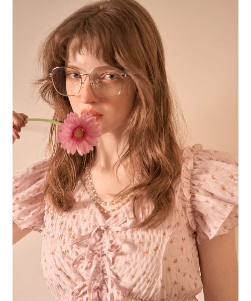 RESEXXY(リゼクシー)の「フラワークロップドフリルブラウス(シャツ/ブラウス・レディース・ピンク/ホワイト/ブラック・FREE)」の22枚目の写真