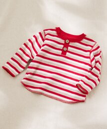 CIAOPANIC TYPY | 【BABY】【Qinn】ボーダーワッフルヘンリートップス：80～100cm(その他ベビーウェア)