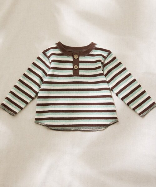 CIAOPANIC TYPY（チャオパニックティピー）の「【BABY】【Qinn】ボーダーワッフルヘンリートップス：80～100cm（その他ベビーウェア・キッズ・ミント/レッド/ブルー・100/90/80）」の8枚目の写真