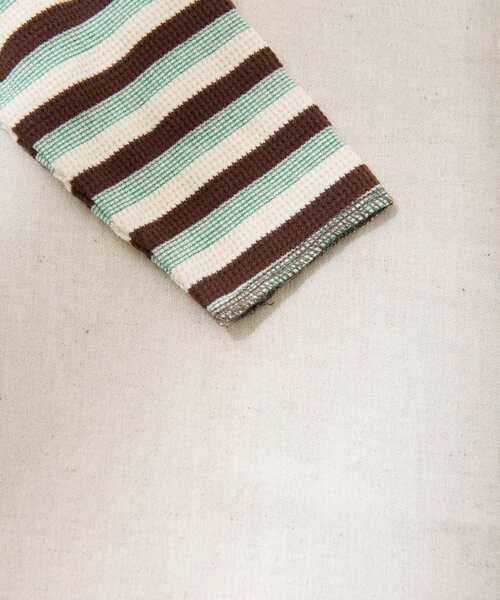 CIAOPANIC TYPY（チャオパニックティピー）の「【BABY】【Qinn】ボーダーワッフルヘンリートップス：80～100cm（その他ベビーウェア・キッズ・ミント/レッド/ブルー・100/90/80）」の13枚目の写真