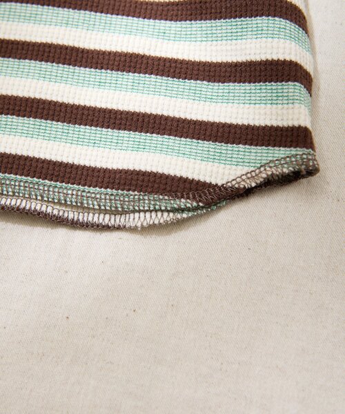 CIAOPANIC TYPY（チャオパニックティピー）の「【BABY】【Qinn】ボーダーワッフルヘンリートップス：80～100cm（その他ベビーウェア・キッズ・ミント/レッド/ブルー・100/90/80）」の14枚目の写真