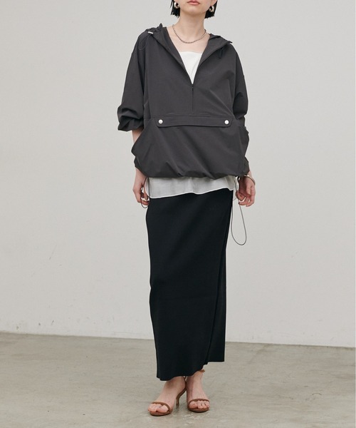 LARUTA（ラルータ）の「【LARUTA】UV接触冷感シンプルIラインニットスカート（スカート・レディース・グレー/ブラック/ブルー/オフホワイト・FREE）」の12枚目の写真