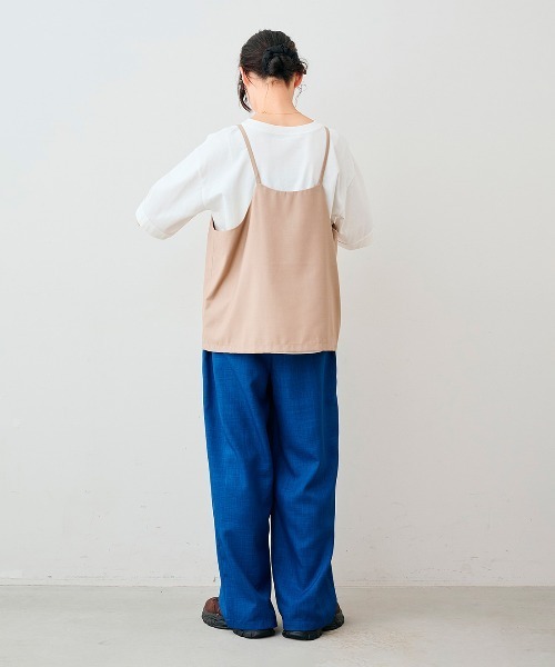 Live in comfort(リブインコンフォート)の「【低身長/高身長サイズあり】リブ イン コンフォート 一点投入でコーデが華やぐ 麻見え素材のイージーパンツ(スラックス・レディース・ピンク/イエロー/ブルー・14/13/12/11/10/9/8/7/6/5/4/3/2/1)」の15枚目の写真