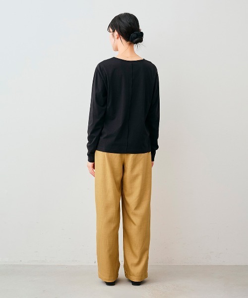 Live in comfort(リブインコンフォート)の「【低身長/高身長サイズあり】リブ イン コンフォート 一点投入でコーデが華やぐ 麻見え素材のイージーパンツ(スラックス・レディース・ピンク/イエロー/ブルー・14/13/12/11/10/9/8/7/6/5/4/3/2/1)」の12枚目の写真